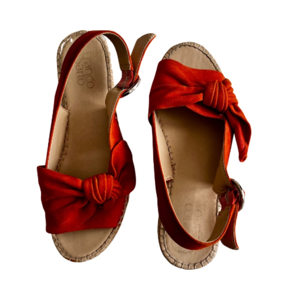 Women's Franco Sarto Tangerine Pirouette Suede Espadrille Slingback Sandals. 7M - Picture 3 of 16